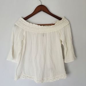 Aerie Crinkle Gauze Top size S